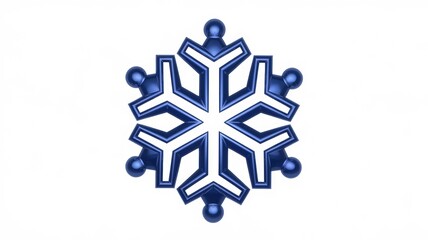 Poster - A blue snowflake design composed of interconnected geometric shapes, symbolizing teamwork or unity.
