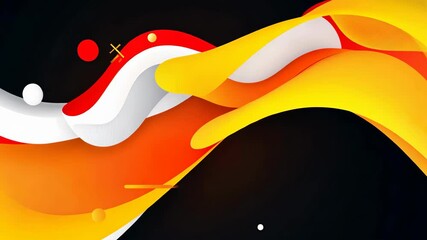 Poster - Bright and bold redorange banner, perfect for catching attention and enhancing your modern design.