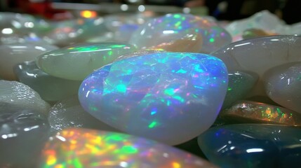 Aufkleber - Discovering the Beauty of Rare Opal Gems With Mesmerizing Colors and Patterns