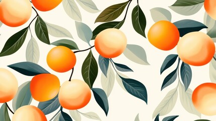 Aufkleber - Vibrant Peach Pattern Fills the Space With Warmth and Joy in an Artistic Studio Setting