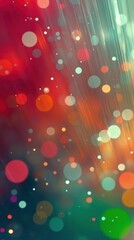 Poster - Vibrant Round Spots Dance Across a Dark Textured Backdrop in a Mesmerizing Display of Colors