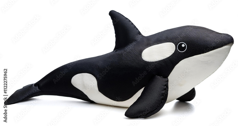 かわいいシャチのぬいぐるみ（cute Orca stuffed animal on white