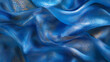 © Thiago - Abstract blue metallic fabric fluttering in the wind. Zephyr. Illustration