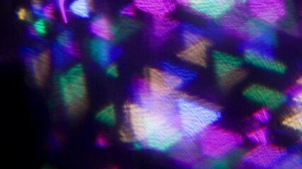 Aufkleber - Beautiful bokeh and light reflections.Abstract sun burst, iridescent glare over black background. Wide angle horizontal wallpaper.