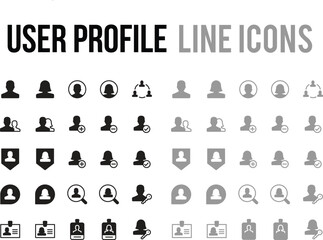 Fototapete - User profile vector flat icon for app and mobile website responsive