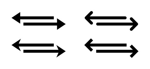 Poster - Transfer, exchange icon set. Swap, double arrow sign symbol