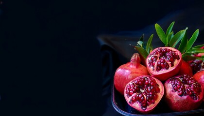 Wall Mural - Juicy pomegranates, a burst of color and flavor.