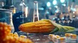 © MahmudulHassan - Corn on the cobs in the laboratory on blurred background