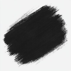 Poster - Abstract black brush stroke texture on white background.