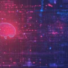 Poster - Abstract brain and circuit board design.