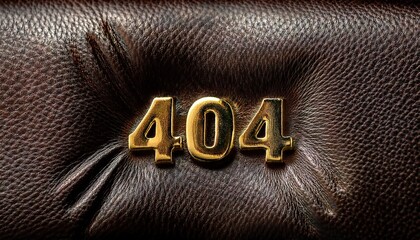 Poster - 404 Error Page on Leather Background