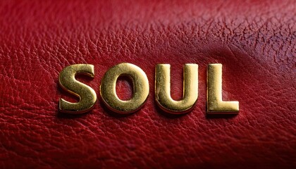 Poster - Bold Gold 'Soul' Letters on Vibrant Red Background
