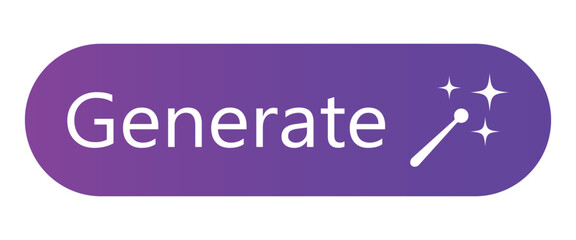 Poster - ai generate button. generative artificial intelligence icon with magic wand and star symbol. for app