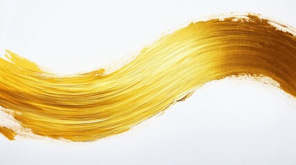 Poster - Dynamic gold brushstroke art modern studio abstract content creative environment close-up view visual expression