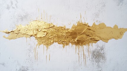 Poster - Golden textured art piece contemporary gallery wall decor minimalist environment close-up view abstract aesthetic appeal
