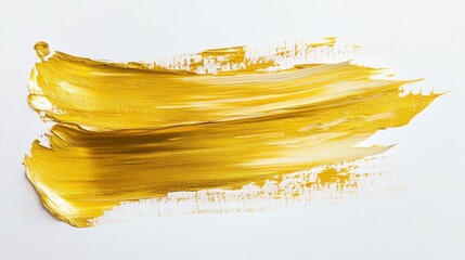 Poster - Creative art actiongold paint stroke on canvas studio environment abstract art concept for visual inspiration