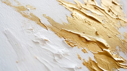 Poster - Artistic texture creation studio abstract image modern environment close-up viewpoint gold and white concept for seo impact