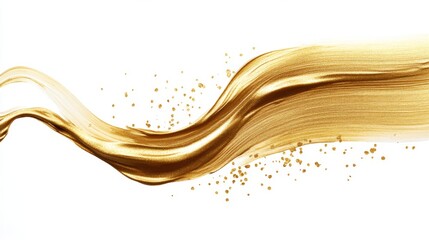 Poster - Artistic gold wave abstract background digital artwork elegant environment close-up view luxury concept for seo impact