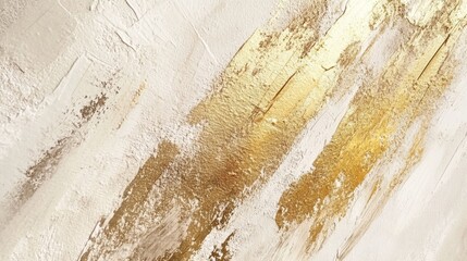 Poster - Abstract gold and white textured art artistic display contemporary decor minimalist style aesthetic perspective luxury concept