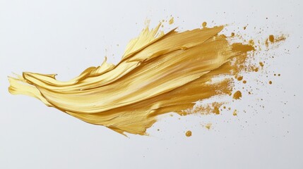Poster - Dynamic golden paint splash studio abstract visual art creative environment close-up view artistic expression for impact