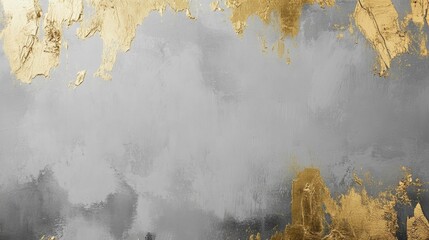 Poster - Abstract gold and gray textured artwork art studio digital design modern environment close-up contemporary aesthetic