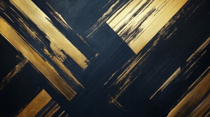 Poster - Dynamic abstract artgold and black textures digital design modern aesthetic close-up perspective creative expression