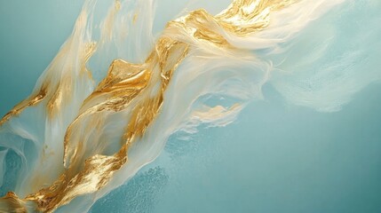 Poster - Dynamic golden swirls abstract art digital medium vibrant environment aesthetic view visual harmony for modern decor