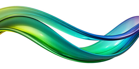 Wall Mural - abstract colorful wave background isolated on transparent white background, clipping path