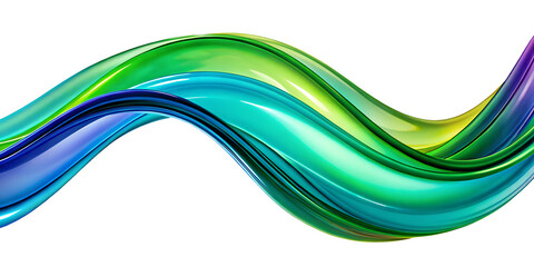Wall Mural - abstract colorful wave background isolated on transparent white background, clipping path