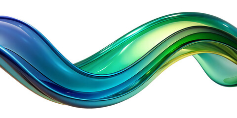 Wall Mural - abstract colorful wave background isolated on transparent white background, clipping path