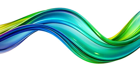 Wall Mural - abstract colorful wave background isolated on transparent white background, clipping path