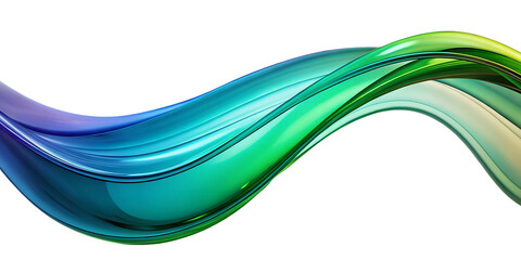 Wall Mural - abstract colorful wave background isolated on transparent white background, clipping path