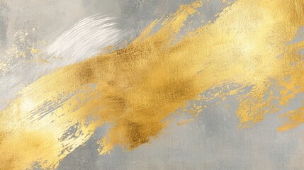 Poster - Dynamic golden brush strokes abstract art contemporary design creative space modern aesthetic visual expression for home decor