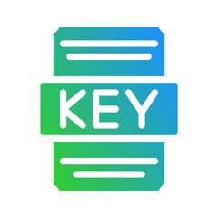 Fototapete - Keynote spreadsheet file symbol with subtle color gradation design. Suitable for website, UI and mobile app.