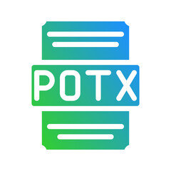 Fototapete - Potx contemporary design with gradient elements for spreadsheet document files.