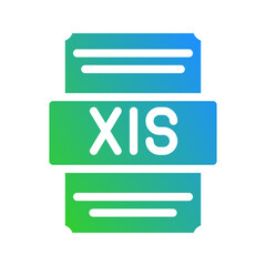 Fototapete - Xls artistic icons with bright color gradients for spreadsheet files