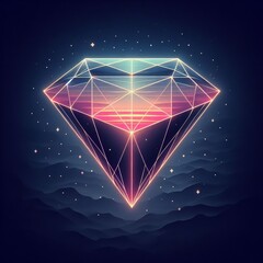 Poster - a single diamond shape with a gradient fill