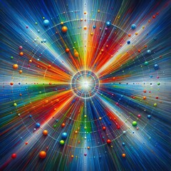 Poster - a single point on the canvas with colors radiating outward