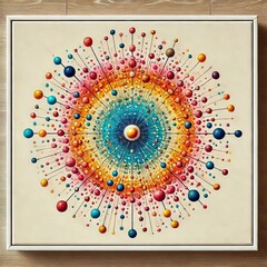 Poster - a single point on the canvas with colors radiating outward with