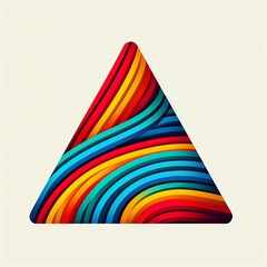 Poster - a triangle with horizontal stripes