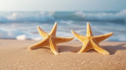 Canvas Print - Starfish on the beach by the sea