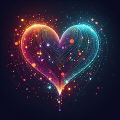 Poster - abstract heart with dot