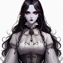Poster - appearance vesper is pale with sharp regal features and long dar
