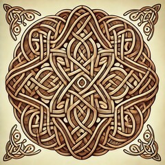 Poster - celtic knots interwoven knots in a kaleidoscopic arrangement usi