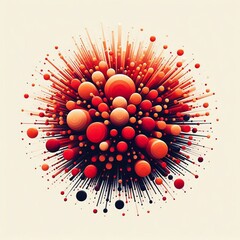 Poster - circle explosion a stylized illustration of an explosion created