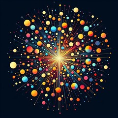 Poster - color burst with dot