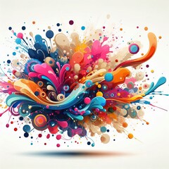 Poster - Color Splatters A design featuring random color splatters and dr