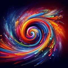 Poster - colorful swirls illustrate swirling colors that evoke a sense of