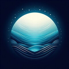 Poster - cool gradient a soft gradient shifting from dark blue to light b