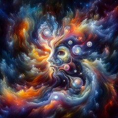 Poster - cosmic entities abstract representations of cosmic entities with